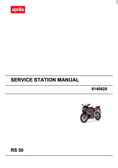 Product picture Aprilia RS50 Service Manual (2006-13)