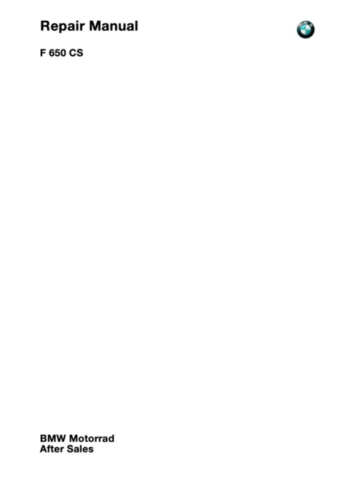 Product picture BMW F650CS Repair Manual (2001-05)