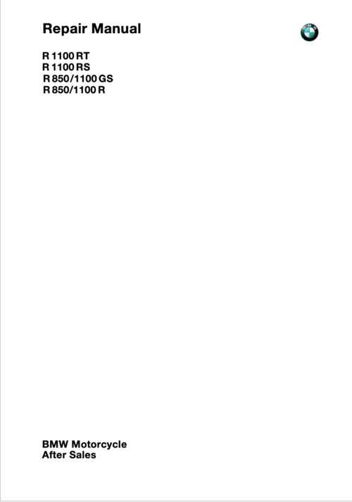 Product picture BMW R1100 RT/RS/GS/R R850 GS/R Repair Manual (1993-2001)
