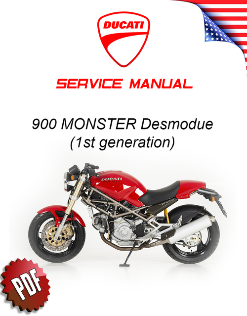 Product picture Ducati Monster M900 Desmodue Repair Manual (1993-98)
