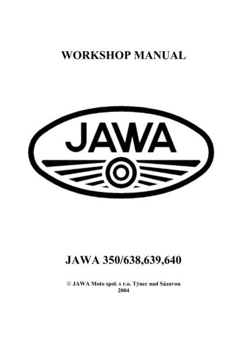 Product picture Jawa 350 638 639 640 Service Manual (1994-2016)