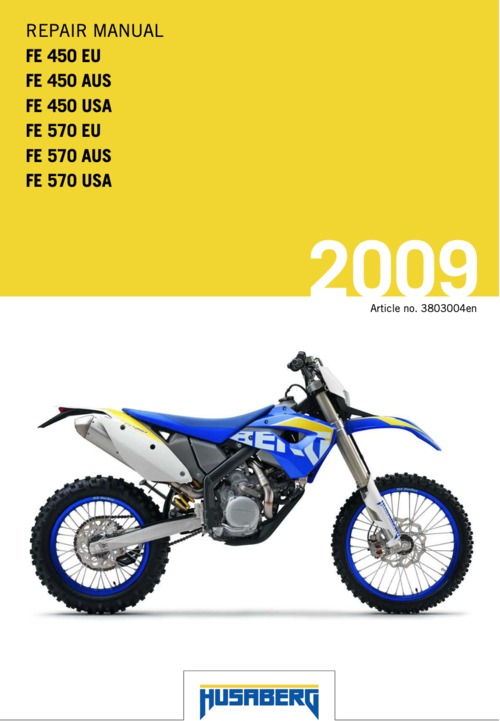 Product picture Husaberg FE450/570 Service Manual (2009)