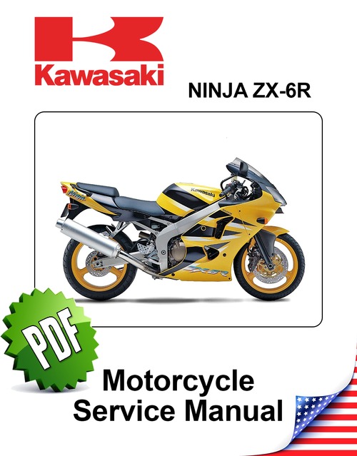 Product picture Kawasaki Ninja ZX6R J1-J8 Repair Manual (2000-08)