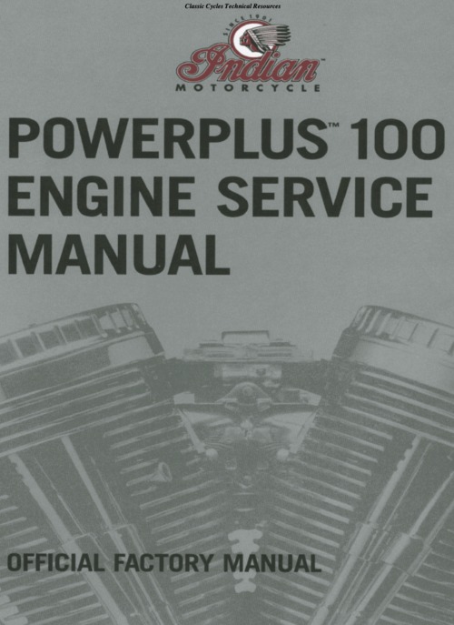 Product picture Indian Motorcycle Gilroy Powerplus 100 Engine Manual 2002-03