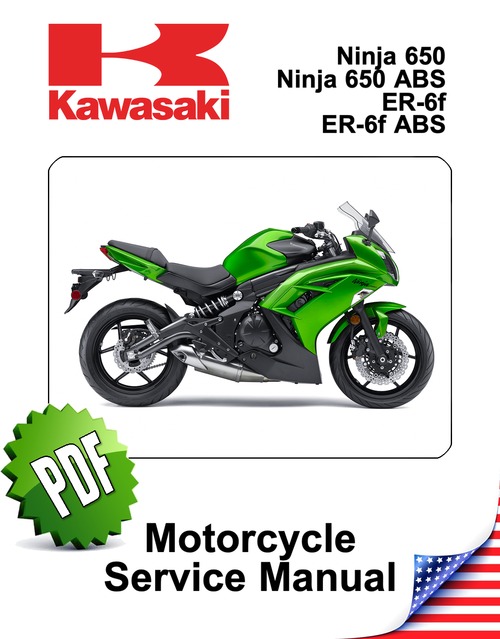 Product picture Kawasaki Ninja 650 ER-6f ABS L2-L5 Repair Manual (2012-16)