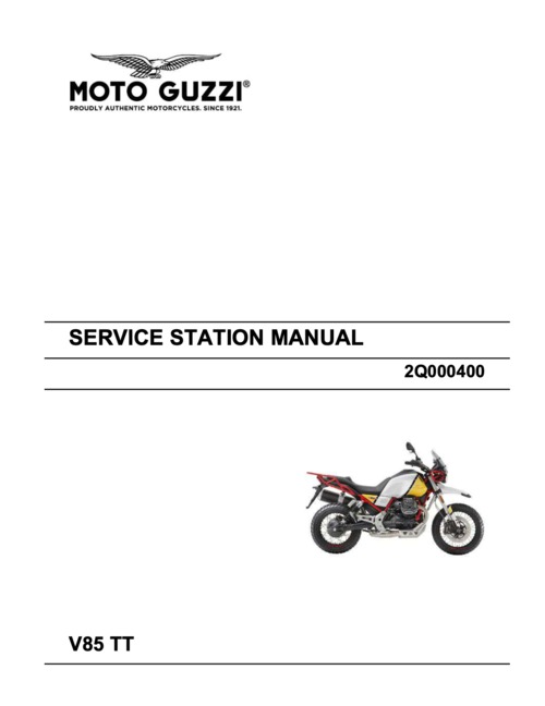 Product picture Moto Guzzi V85 TT Repair Manual (2019-now)