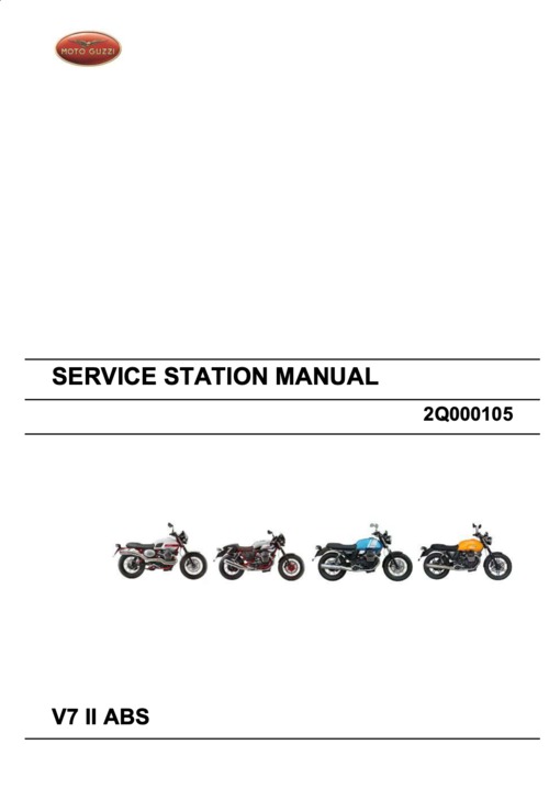 Product picture Moto Guzzi V7 II ABS Repair Manual (2014-20)
