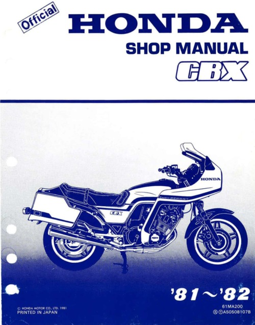 Product picture Honda CBX Repair Manual (1978-92)