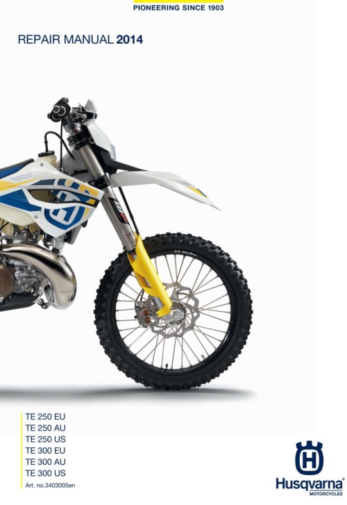 Product picture Husqvarna TE 250/TE 300 Repair Manual (2014-15)