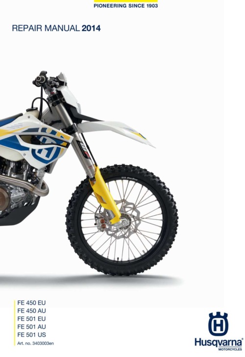 Product picture Husqvarna FE 450/501 Repair Manual (2014-15)
