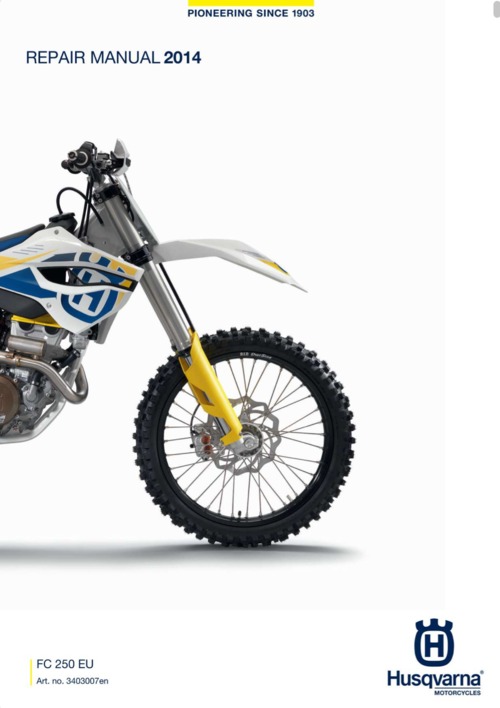 Product picture Husqvarna FC 250 EU Repair Manual (2014-15)