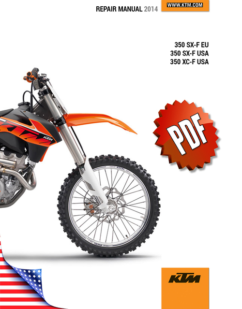 Product picture KTM 350 SX-F XC-F Repair Manual (2014)