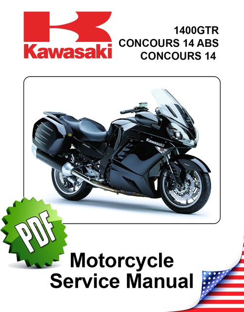 Product picture Kawasaki 1400GTR Concours 14 ABS Repair Manual (2007-09)