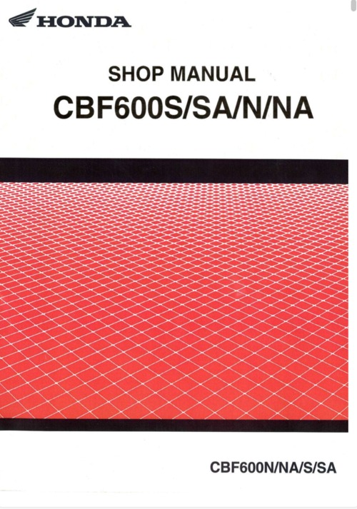 Product picture Honda CBF600 S/SA/N/NA (1st generation) Repair Manual (2004-