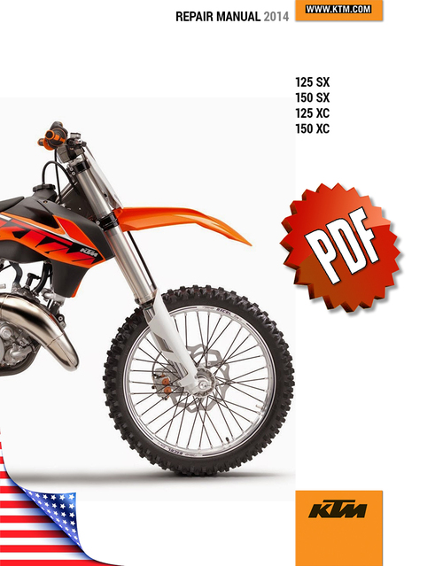 Product picture KTM 125/150 SX XC Repair Manual (2014)