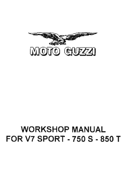 Product picture Moto Guzzi V7 Sport 750/850 Repair Manual (1971-77)