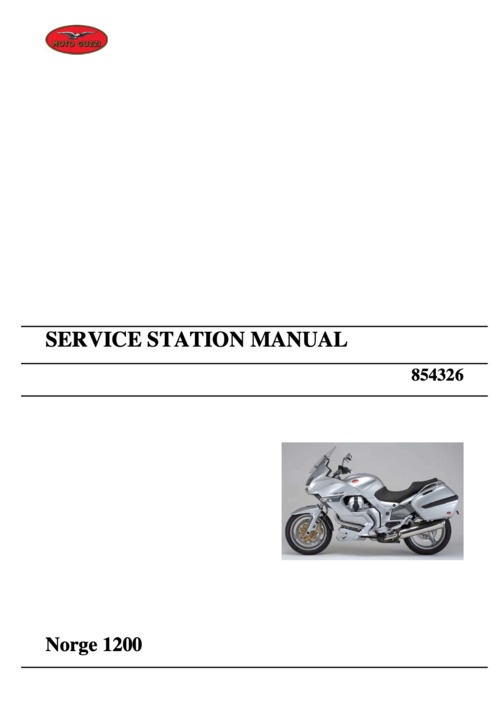 Product picture Moto Guzzi Norge 1200 Repair Manual (2006-11)