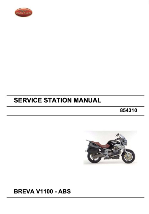 Product picture Moto Guzzi Breva V1100 ABS Repair Manual (2005-12)