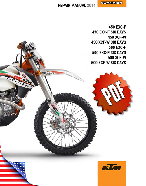 Product picture KTM 450-500 EXC-F XCF-W Six Days Repair Manual (2012-16)