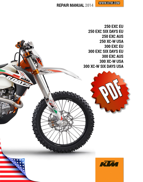 Product picture KTM 250/300 EXC XC-W Six Days Repair Manual (2014)